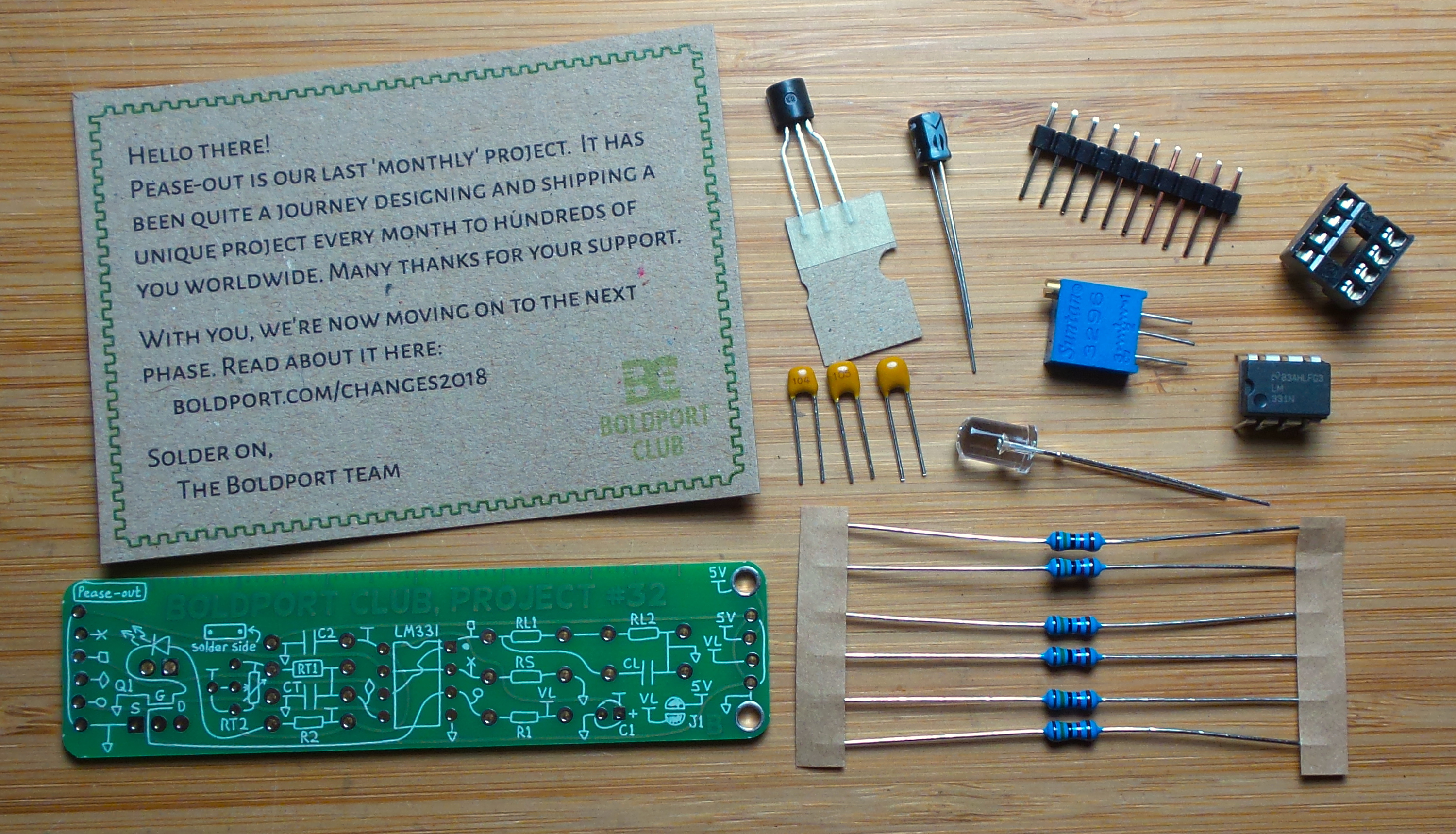hacking the #BoldportClub pease-out to whistle voltage levels LEAP#456
