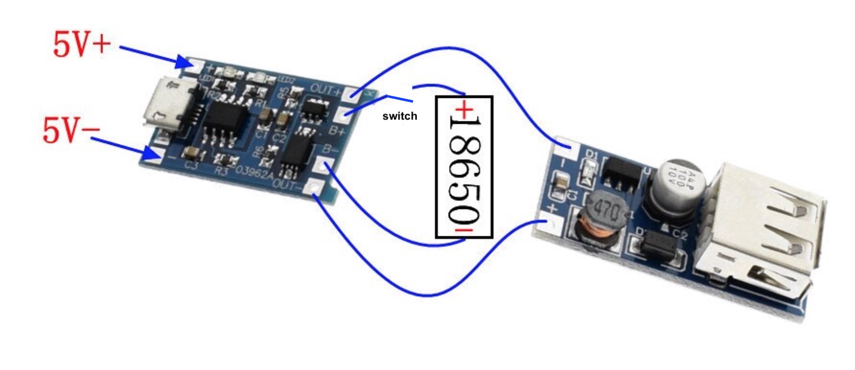 Micro USB 5 В 1 А 18650 tp4056