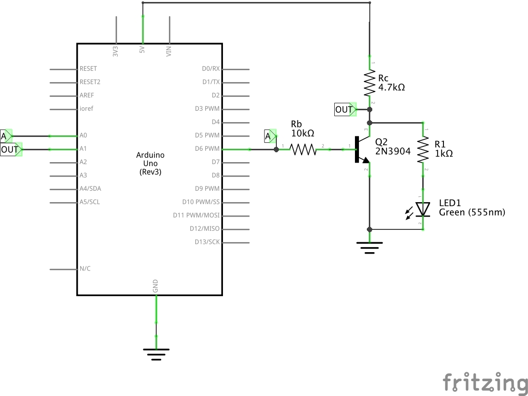 #013 NOT Gate with Resistor-Transistor Logic