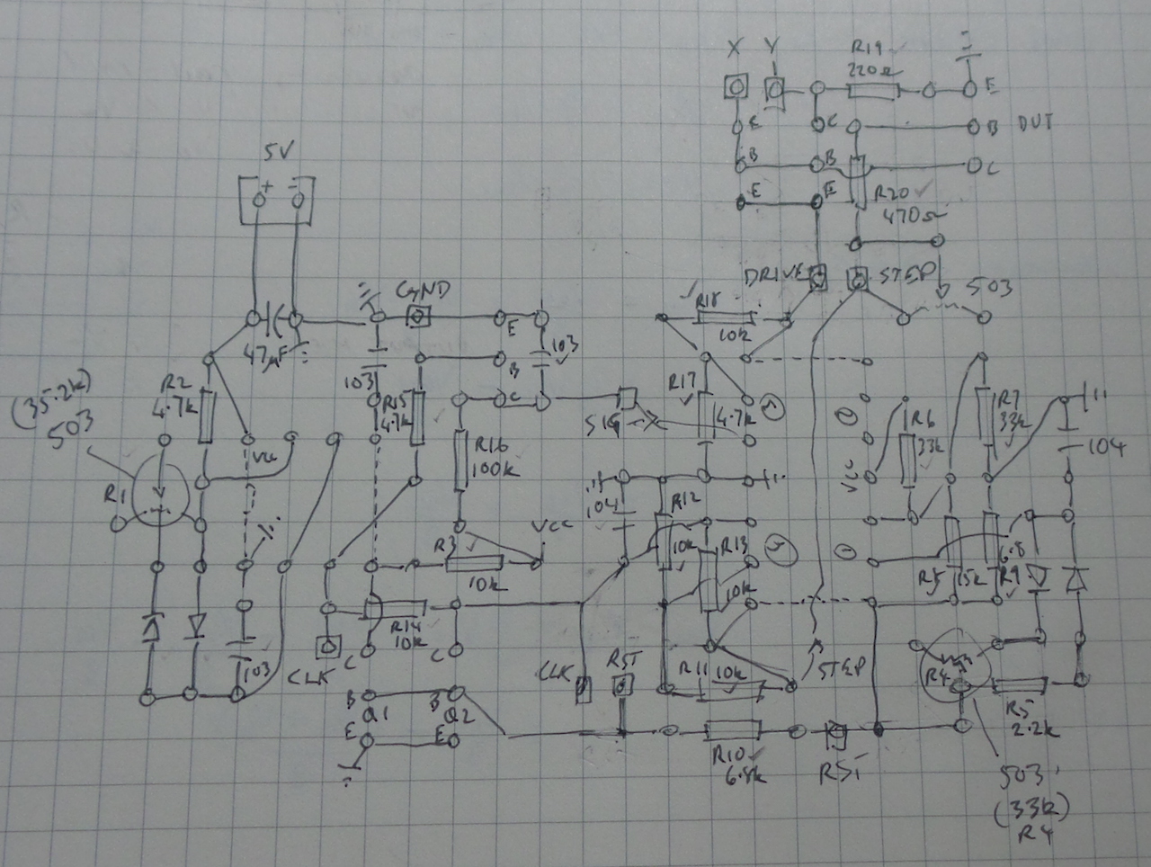 TransistorCurveTracer_protoboard_layout