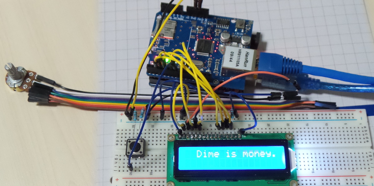 button with lcd display quotation